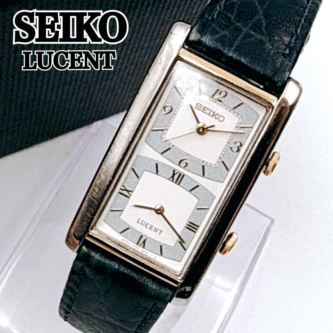 

[USED] Hard to find! SEIKO Lucent Dual Time Two-tone Gold