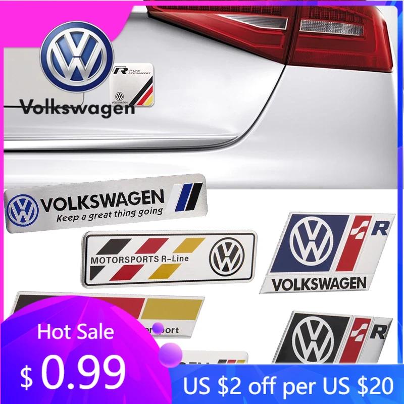 For VW Volkswagen Jetta MK5 Golf Metal Car Sticker Emblem Rear Tail Badge Decals For Volkswagen Rline GTI Golf Bora Beetle Sciro