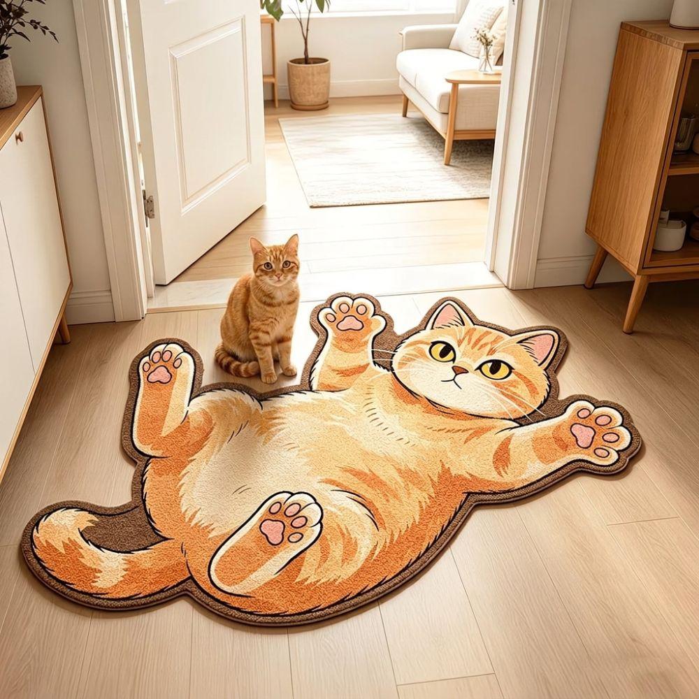 Anti-fouling Home Decor Carpet Non-Slip Cartoon Carpet Cute Cat-Shaped Area Rug  Living Rooms