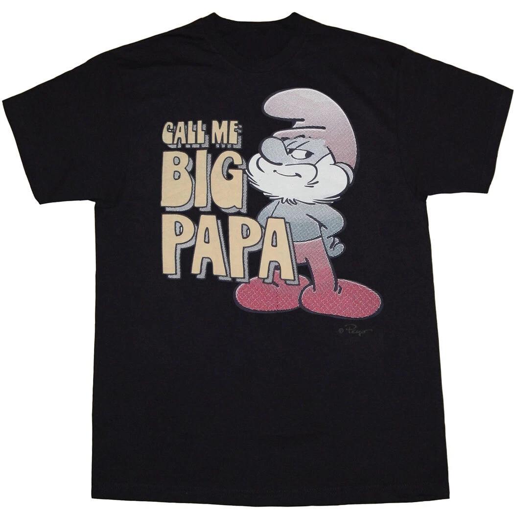 

Smurfs Call Me Big Papa 100% Cotton T-shirt Mens Tees Top S