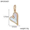 CARLIDANA New Fashion Pendants Charms Heart-shaped Stainless Steel Plated Gold Zircon Pendant Love Red Enamel Women's Gifts