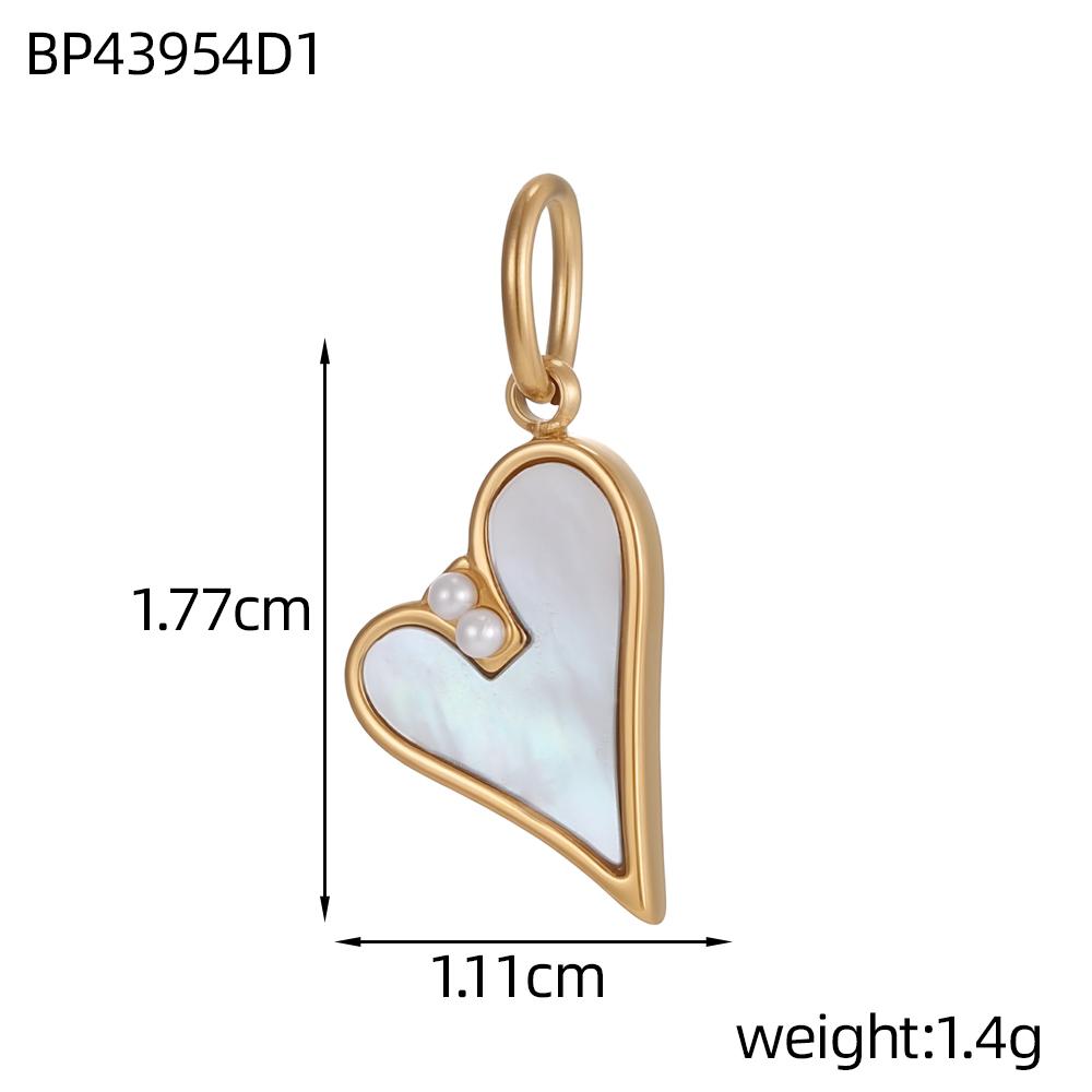 CARLIDANA New Fashion Pendants Charms Heart-shaped Stainless Steel Plated Gold Zircon Pendant Love Red Enamel Women's Gifts