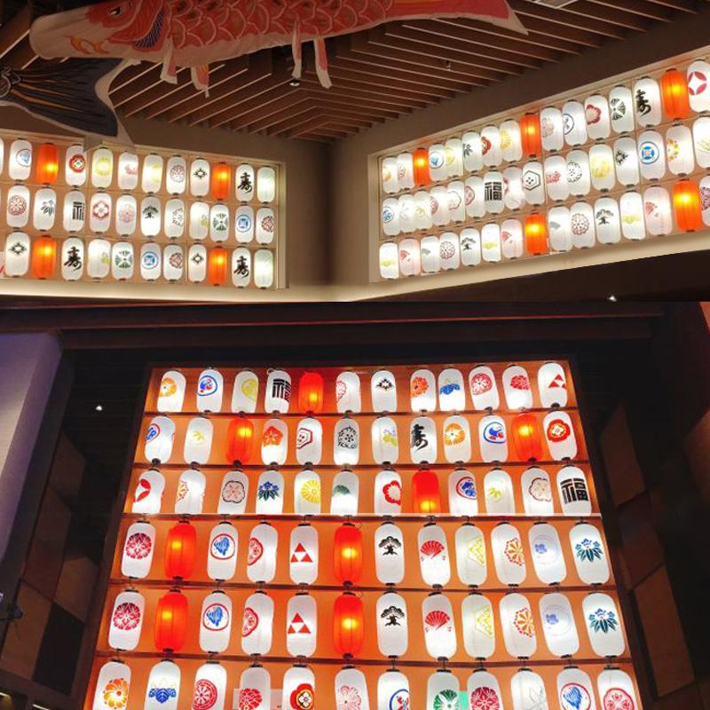 Upscale PVC Waterproof Japanese Style Lantern Sushi Ramen Izakaya Korean Cuisine Restaurant Pub Decor Hanging Lantern Outdoor