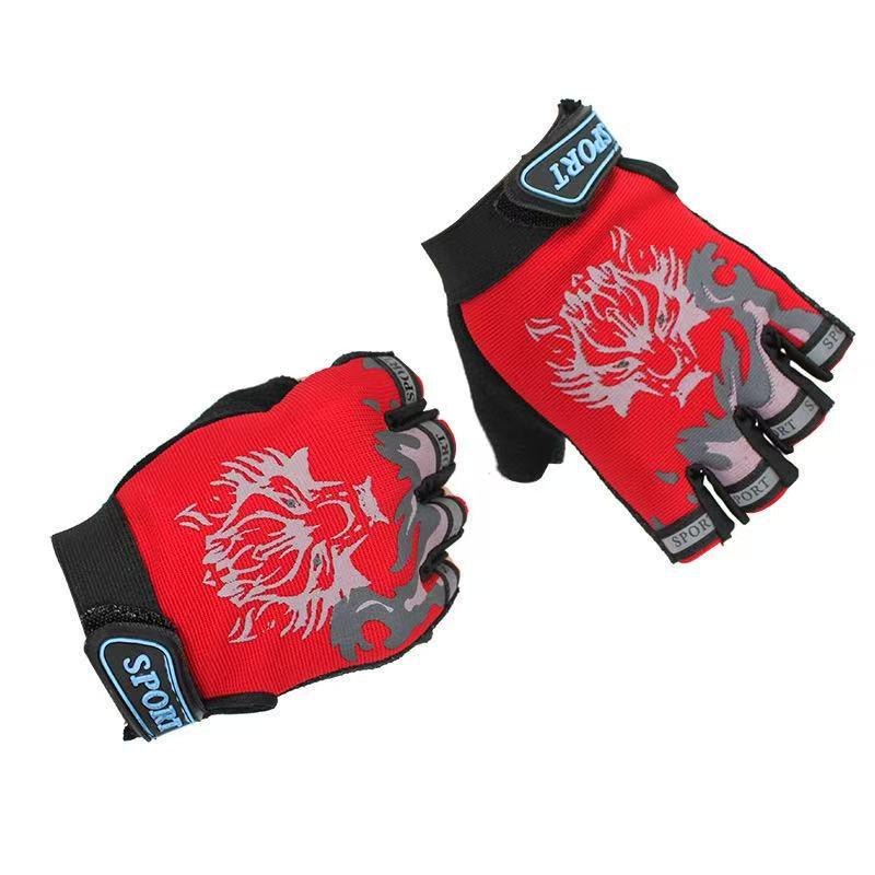Kids' Non-Slip Breathable Half-Finger Cycling Gloves for Summer Outdoor Sports