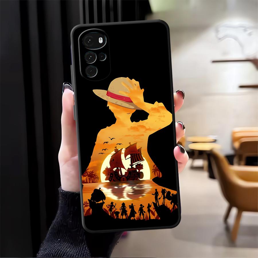Case for Moto S30 Pro Edge 20 30 X30 Pro Funda Phone Cover Luffy Zoro Cartoon