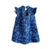 Girls' Retro Qipao Dress with Frog Buttons and Fly Sleeves - GC0191
