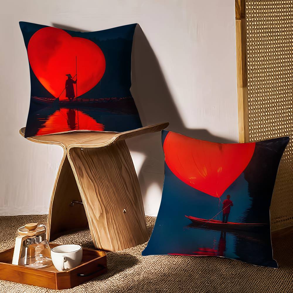 Creative Heart Stealing Pillow Case Sofa and Living Room Decorative Cushion Covers Dust-proof and Mite-proof Invisible Zipper