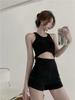 Lisa-Style Hip-Hop Jazz Black Slimming Shorts - Spicy Tight Hip-Hugging Elastic Hot Pants