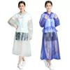 Capa de Chuva Vestido com Mangas para Viagem de Patinete Elétrico, Moda Coreana Capa de Chuva para Caminhada Adulto com Mangas, Saia de Chuva