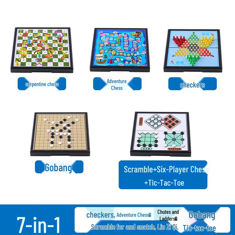 Multi-Game Magnetic Chess & Board Game Set