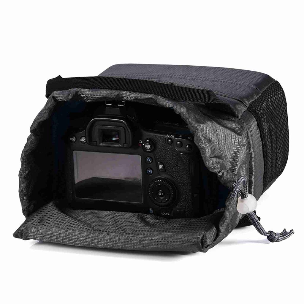Waterproof Insert Partition Camera Hand Bag Shockproof Padded Divider Cover Case for DSLR(Gray)