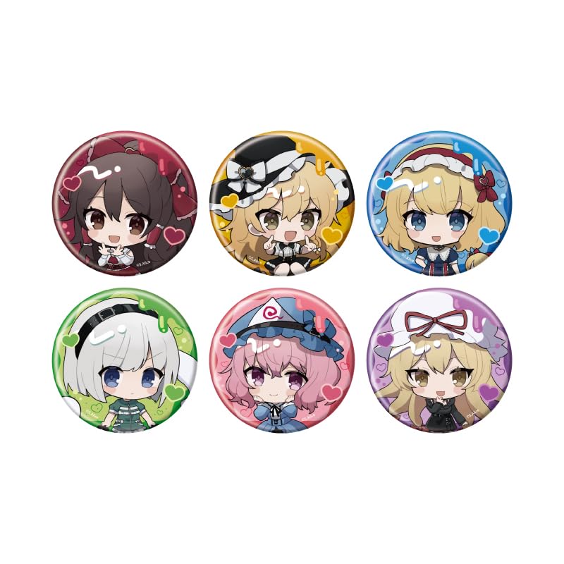 Touhou Project 02 Sickly Cute ver. [Mini Character Illustration] Can Badge Box of 6