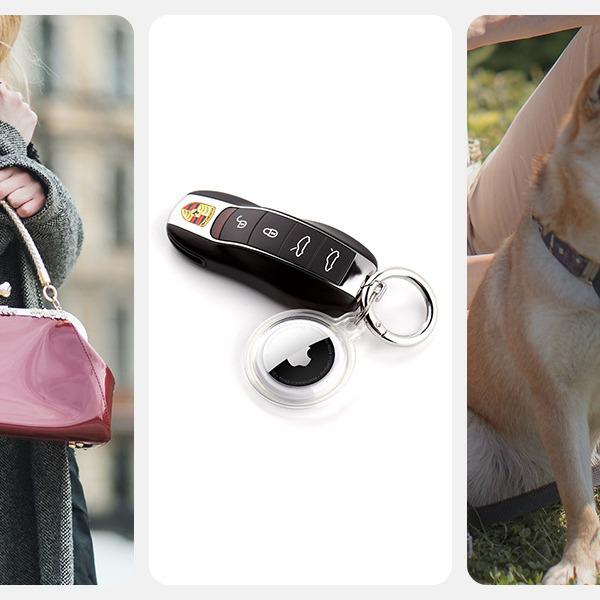 Protective Waterproof Keychain Case for Apple AirTag – Ideal for Luggage, Pet Collars, and More