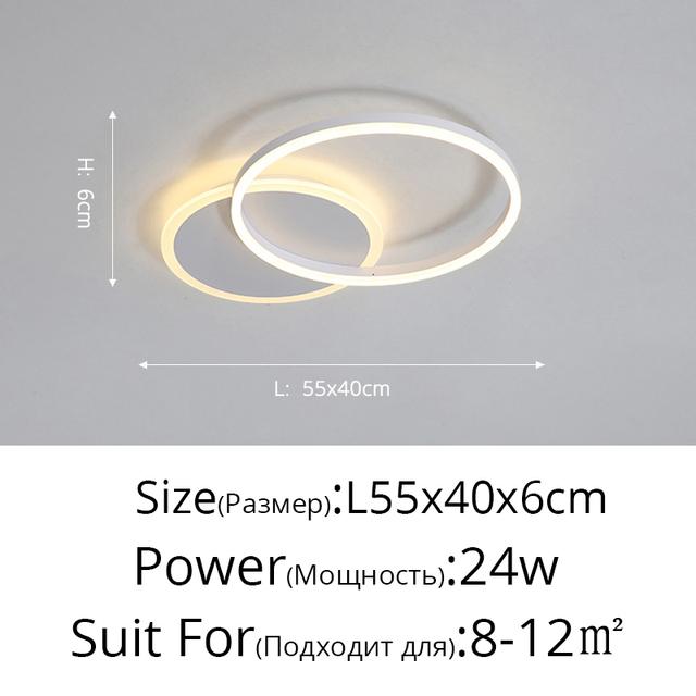 Modern LED Ceiling Chandelier Lighting for Living Bedroom Ring Pendant Lamp Postmodern Simple Lustre Foyer Chandeliers
