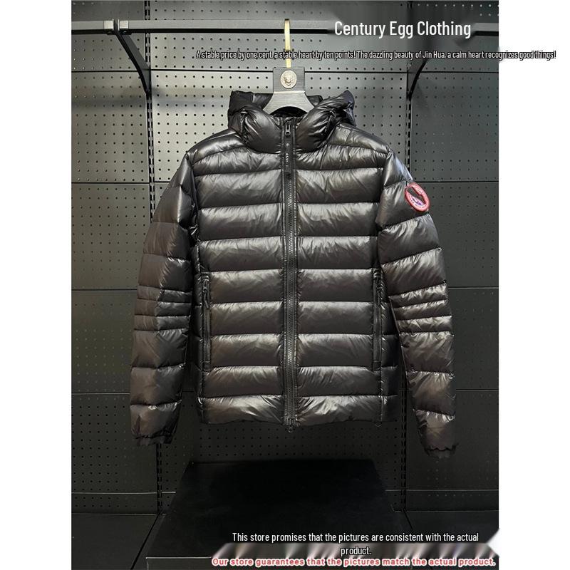 Высококачественная унисекс легкая пуховая куртка с капюшоном 2227 - Теплая и повседневная Extra Large чёрный