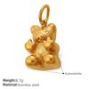 Lucky Cat Cartoon Animal DIY Pendant, 18K Gold Plated Stainless Steel Versatile Charm