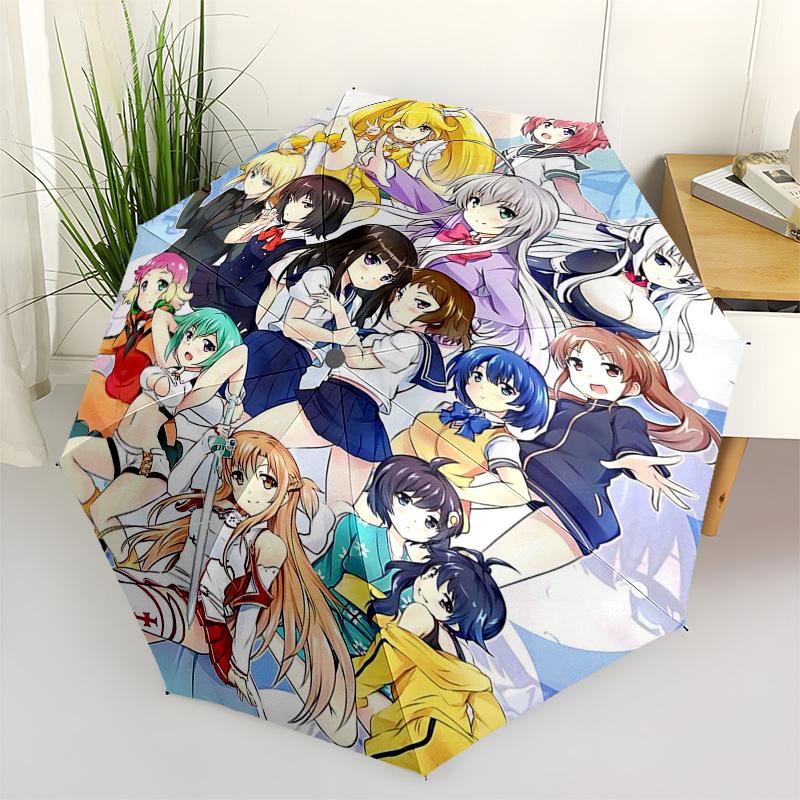 

1pc Anime Characters Outdoor Umbrella - Automatic Opening/Closing - Portable 3-Fold Design - 8 Bone Iron Frame - Perfect Gift for Fans, Travelers