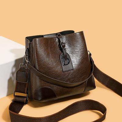 Bucket Bag Light Luxury High-end Messenger Bag Summer Women's Niche Versatile Commuting Large-capacity Medium Women's Mother Bag