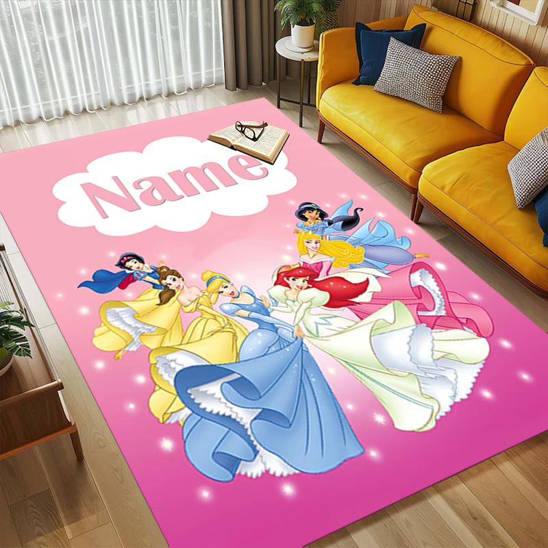 Personalized Name Princess Dreams Living Room Non-Slip Area Rug Soft Carpet for Bedroom Kids Playroom Sofa,Office Home Decor Doormat