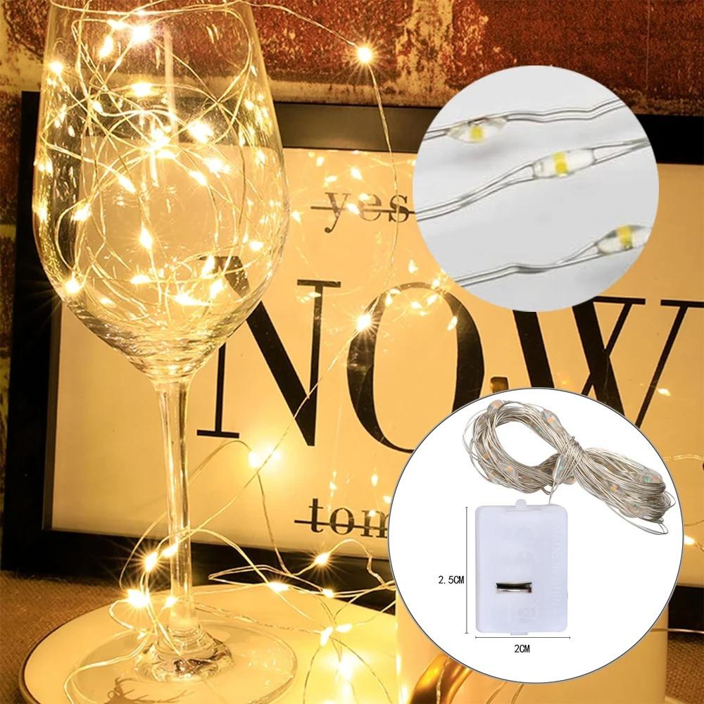 LED Fairy String Lights Battery Operated with 3 Flashing Modes, Mini Copper Wire String Lihgt for DIY Parties Wedding Decor