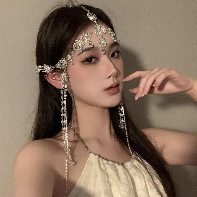 Bohemian Princess Tassel Forehead Pendant - Exotic Ethnic Style Hair Accessory