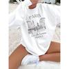 New Loose Printed Top Western Style New Fashion Casual Top Loose Print Letters Hoodie