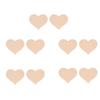 5 Pairs Disposable Breast Pasties Comfortable Beige Adhesive Bras Invisible Nipple CoversHeart