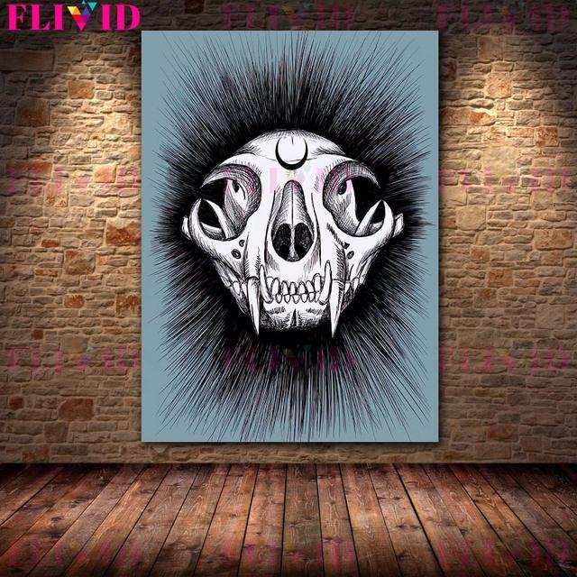 Star In the Eyes of Witches "Vintage Wall Art Oil Painting Moon Wizardry Worship and Crystal Art Poster