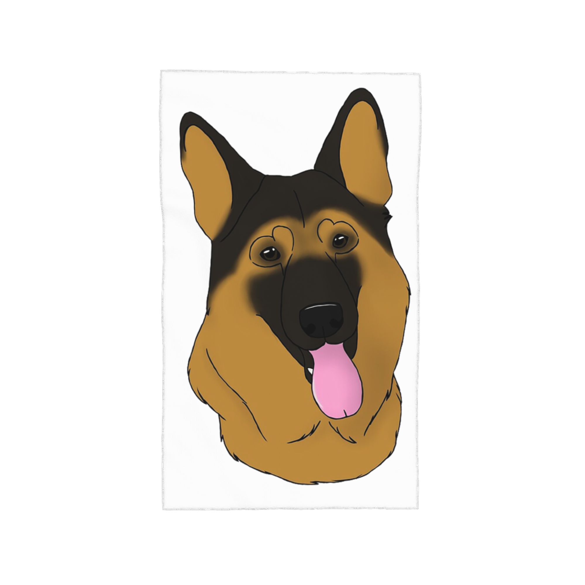 

German Shepherd Dog - Black and Tan Soft Face Towel Quick Dry Pool Bath Cotton Towels Absorbent Quick W30*H60(CM)