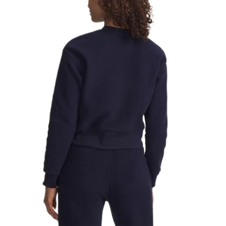 Under Armour Icon Terry Varsity Comfortable Fashion Simple Versatile Sweatshirt Women Sweatshirt 6003680-410