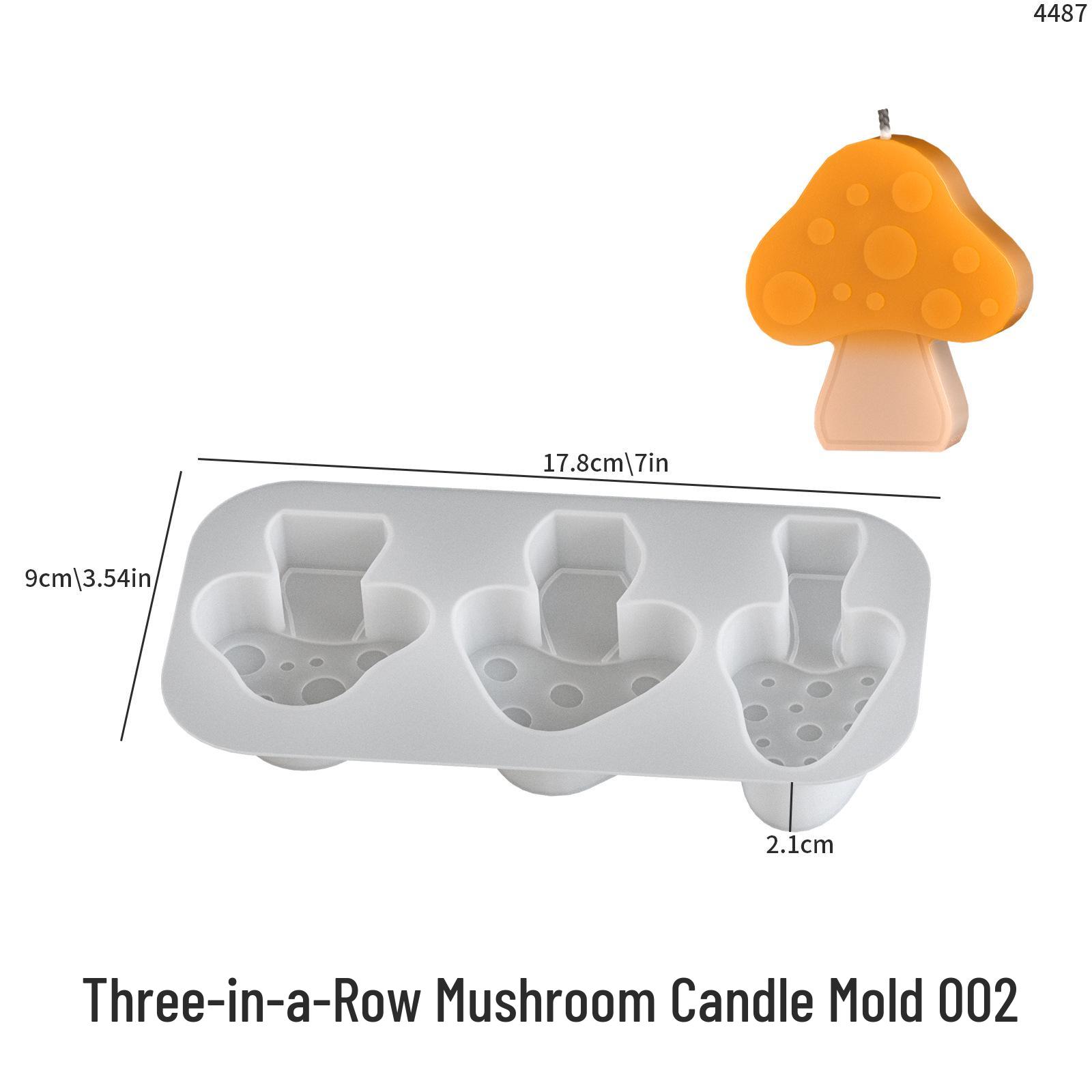 Poppy Trio Mushroom & Pine Cone Candle Ornament DIY Silicone Mold