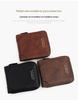 New Men's Short Wallet with Corner Protector: Chain Coin Purse, Multi-Card Slots, Zippered Card Holder