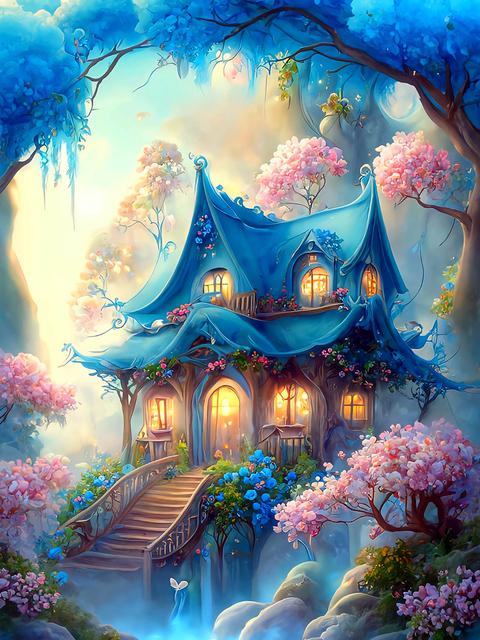 Diamond Painting Rivers Moon Diamond Mosaic Landscape Cross Stitch Embroidery Sets Handmade Home Wall Decor Diy Gift