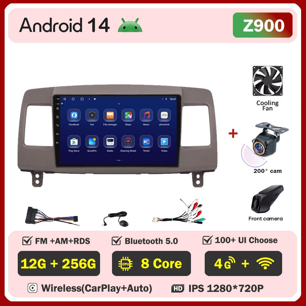 Android 14 For Toyota Mark II 9 X110 2000-2007 Car Multimedia Video Player Stereo Head Unit Autoradio Touch Screen GPS 5G Wifi