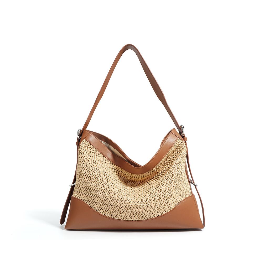 New Beach Wind Woven Bag Handmade Tote Bag Versatile Large Capacity Shoulder Bag