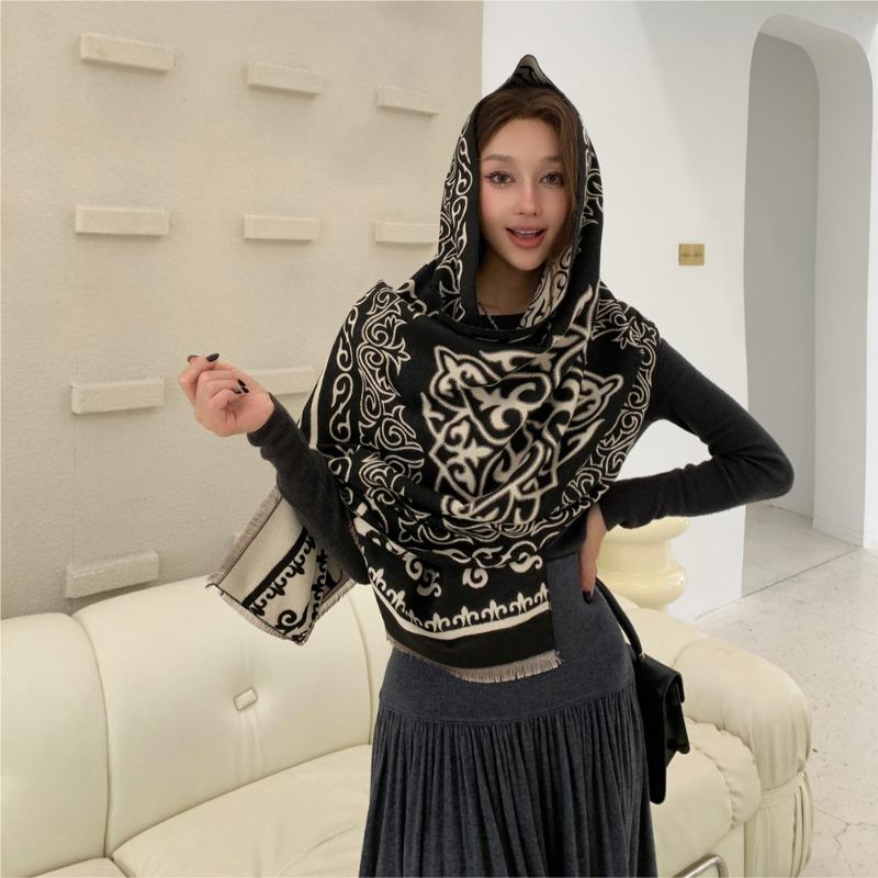 Imitation Cashmere Scarf Women's Warm Thickened Versatile Fashion Office Shawl