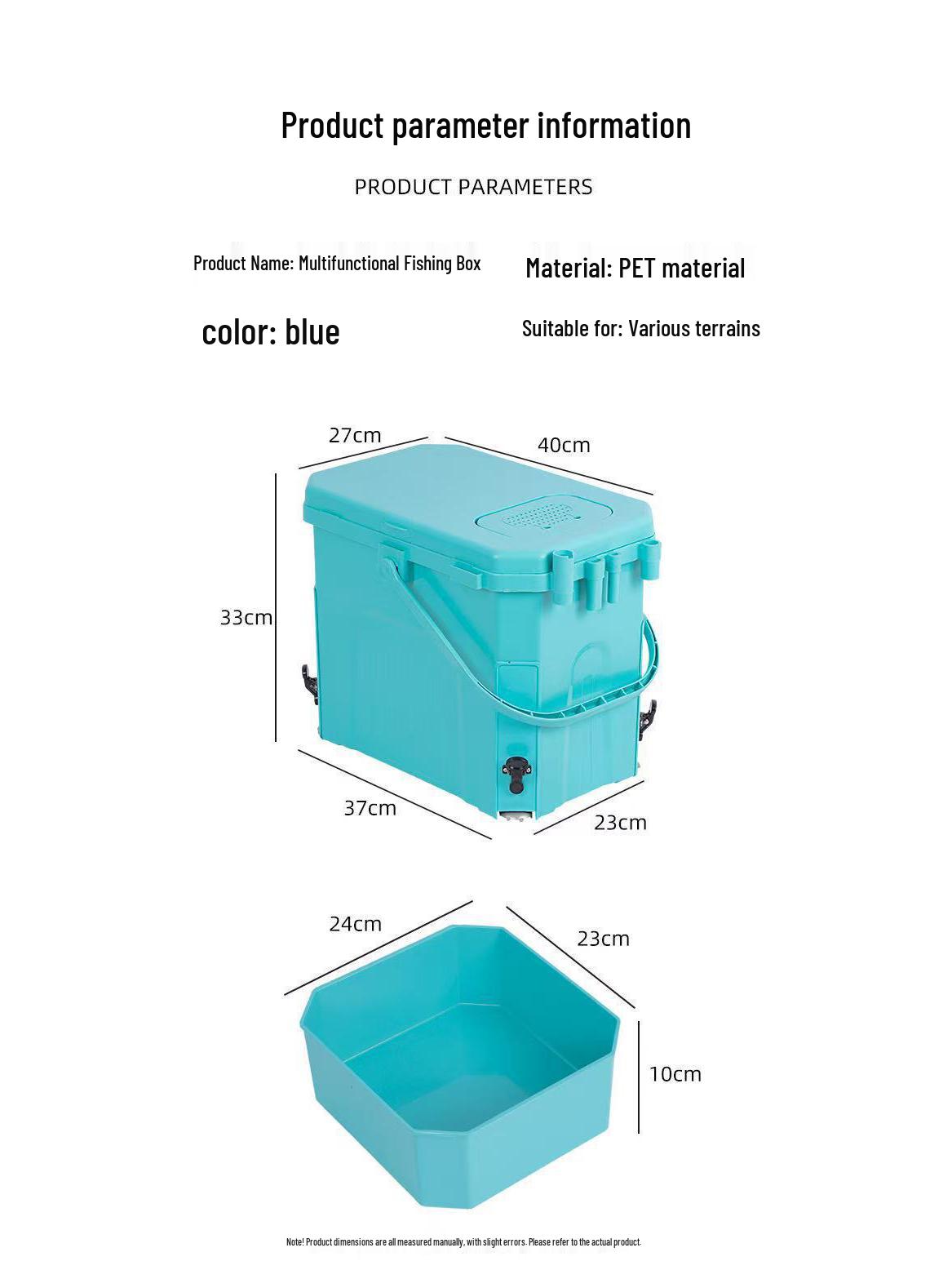 

Tackle Box with Adjustable Legs: Portable Lure Holder, Rod Stand, and Storage Bucket for Fishing