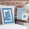 Blue Gallery Wall Art Set Print Blue Flower Market Poster Abstract Canvas Painting Poster Print Pictures For Living Room Decor