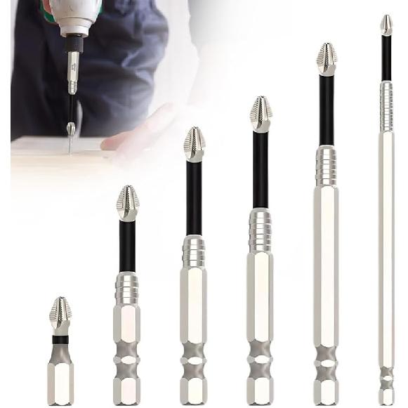 High-Magnetic Screwdriver Drill Bit, 2025 Upgrade Strong Magnetic Screwdriver Bit Set, Anti-Slip Magnetic Precision Electric Screwdriver Set Drill