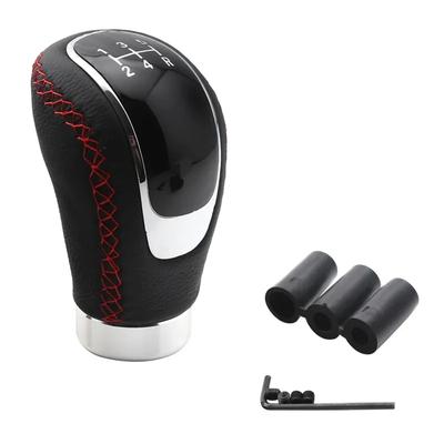 Look Gear Shift Knob for 5-Speed Manual Cars Combines Leather Texture and Alloy for Daily Driving Comfort