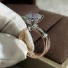 Classic 4 Claws Design Bridal Engagement Wedding Rings AAA Dazzling Cubic Zirconia Hot Sale Timeless Style Female Jewelry