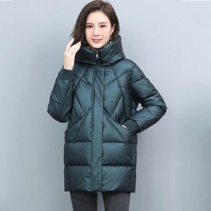 Hooded Cotton-padded Clothes Women's Medium and Long Winter Clothing Fashion New Thickened Warm Cotton Jacket