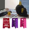 1/2Pcs Overstimulated Warning Sign Hair Claw Strong Grip Thick Hair Funny Yellow Caution Hair