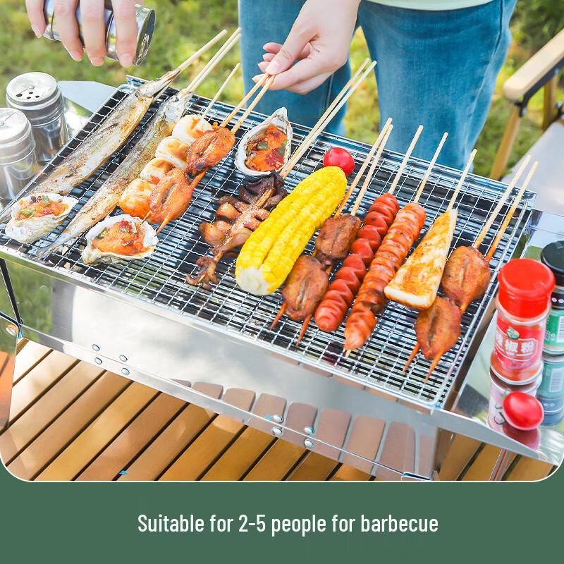 Portable Stainless Steel Foldable BBQ Grill