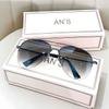 New super cool driving sunglasses for men gradient color metal half frame UV protection outdoor fishing sunglasses