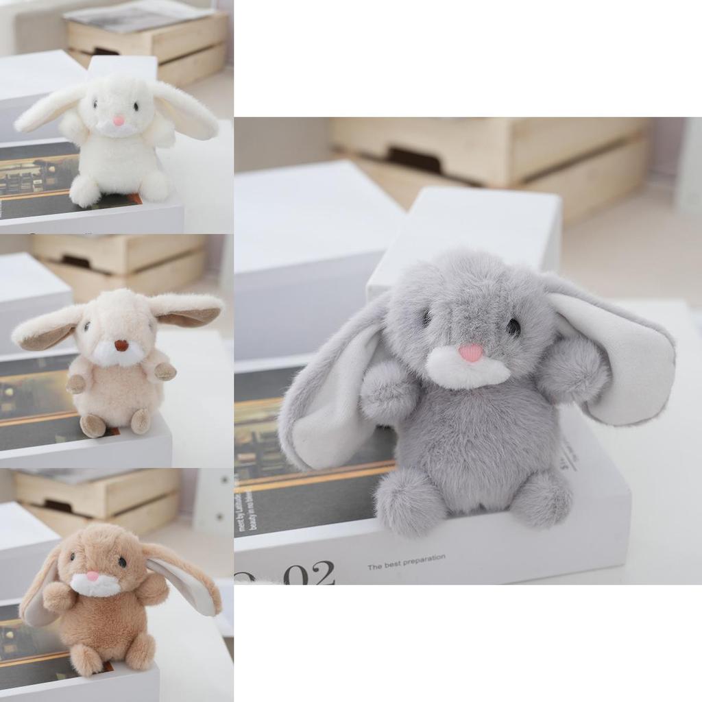 Realistic Adorable Rabbit Plush Keychain With Soft Pp Cotton Stuffing Cute Keyring Toy Perfect For Couples And Bags Car