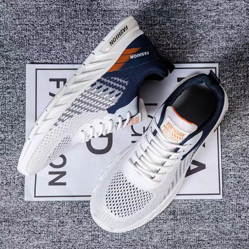 Men's Sneakers Summer Mesh Breathable Walking Shoes Tenis  Fashion Knit Breathable Sport Shoes for Men