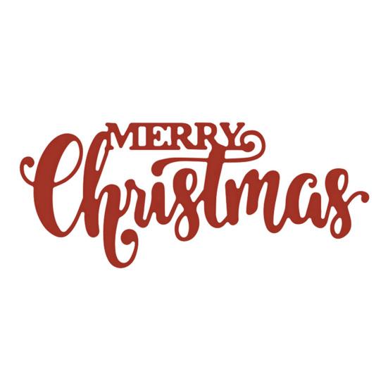 Cutting Die Merry Christmas Letters Shape Carbon Steel Embossing Stencil Mold for Greeting Card