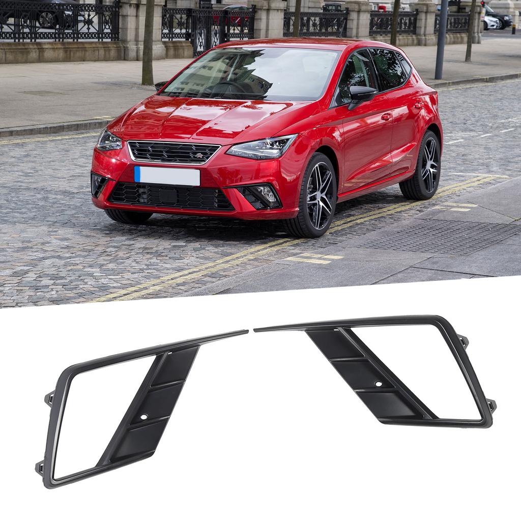 6F0853666C Seamless Fit High Toughness Front Bumper Fog Light Bezel ABS PC Easy Installation for Ibiza FR MK5 Pre‑Facelift