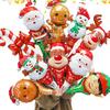 5PCS Christmas Party Balloons Santa Claus Strike Stick Balloon Aluminum Film Happy New Year Christmas DIY Decors Kids Gifts TMZ